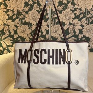 Moschino Authentic Canvas Tote Bag EUC